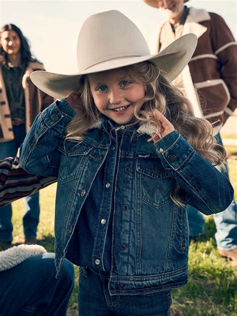 Girls sherpa lined denim jacket online