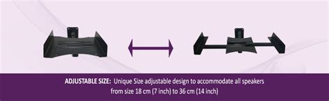 Smart Shelter Full Motion Speaker Stand, Metal Wall Mount Bracket, WiFi ...