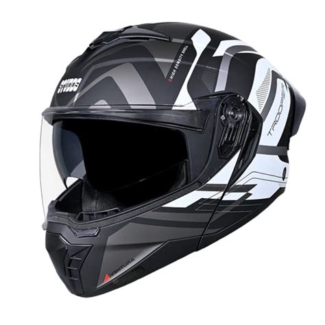STUDDS Trooper D3 Matt Black N6 Flip Up Helmet – Sparkly Helmets