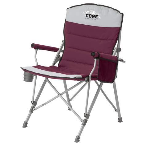 PORTAL Folding Camping Chair with Lumbar Back Support Oversized Heavy ...