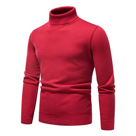 Shldybc Mens Turtleneck Long Sleeve Shirts Slim Thermal Turtleneck for ...