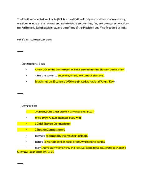 Election Commission of India (ECI): Structure, Powers, and Significance ...
