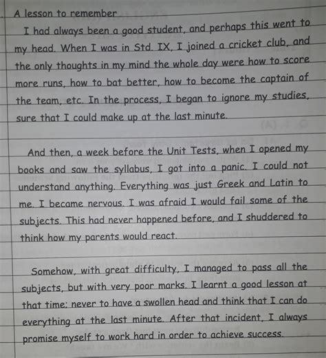 narrate an experience in about 80-100 words with the following ending ...