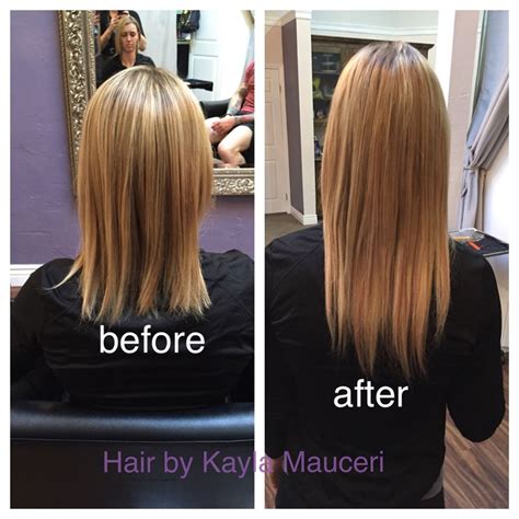 Before and after 14inch babe tape in hair extensions 14 Inch Hair ...