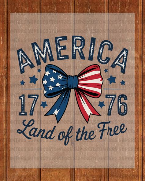 America Land of Free DTF Transfer Ready to Press – Super Custom Tees