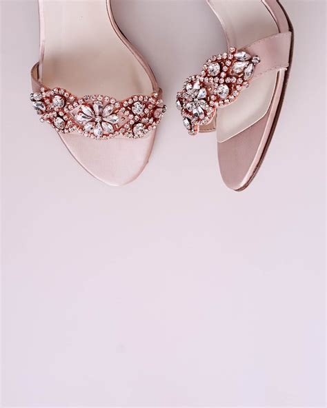 Custom Wedding Shoes, Rose Gold Bridal Shoes, Blush Wedding Sandals ...