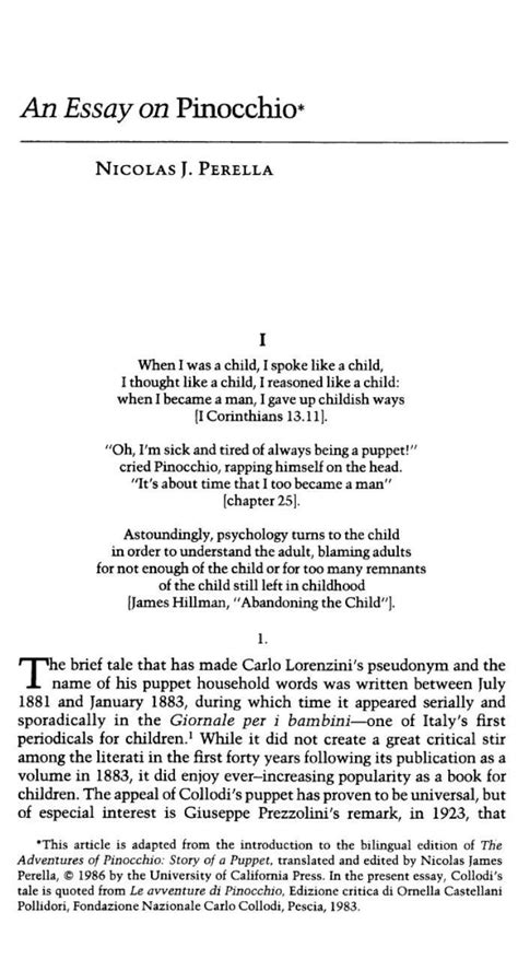 Pinocchio essay please help me - Brainly.in