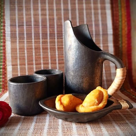 Longpi Black Pottery Beverage & Snacks Set – Terracotta by Sachii