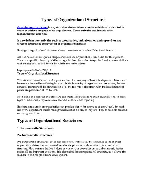 Image result for Organizational Structure Types