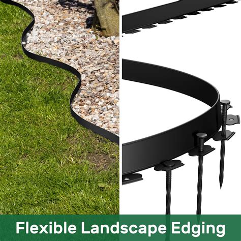 Lawn Edging 5M Fixed Garden Barrier Lawn Grass Plastic Edging Border ...