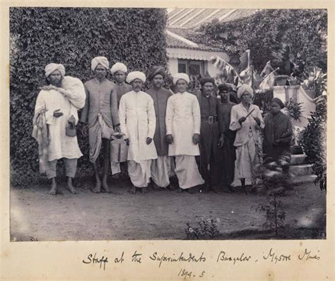 Staff at the Superintendents Bungalow - Mysore Mines, Karnataka, 1894 ...
