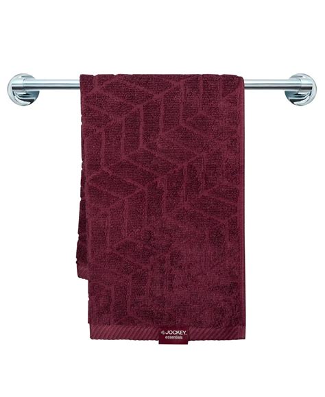 Buy Cotton Terry Ultrasoft and Durable Patterned Hand Towel - Burgundy ...