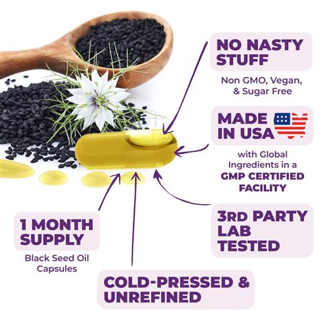 Buy Black Seed Oil Capsules | Cold Pressed Blackseed Oil. Provides ...