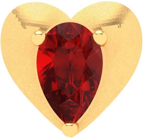 PC Chandra Jewellers Love Shaped Nose Pin (750) 18kt Yellow Gold Nose ...
