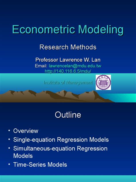 Econometric Model Example 的图像结果