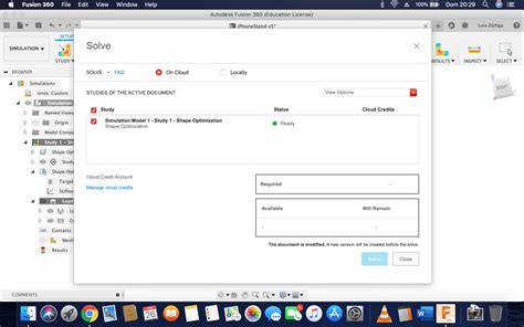 Fusion 360 Simulation Tutorial Shape Optiimization 的图像结果