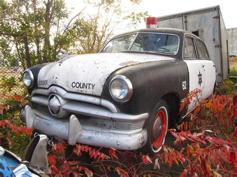autoliterate: Sedgwick County Sheriff's 1949 Ford. Salvage Yard, Wichita KS