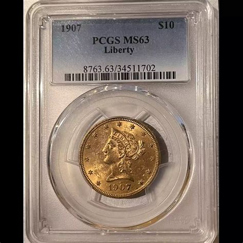 1907 Gold Eagles Liberty Head PCGS MS-63 Liberty - JMS Coins