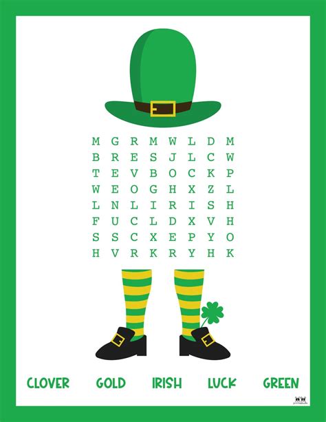 St. Patrick's Day Word Searches - 20 Pages | Printabulls