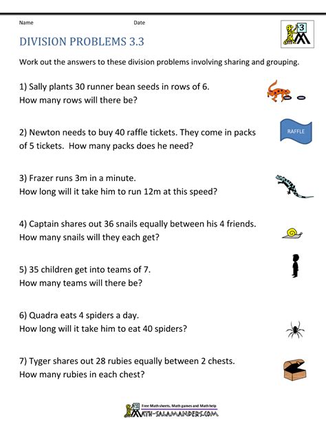 Image result for 4th Grade Division Problems