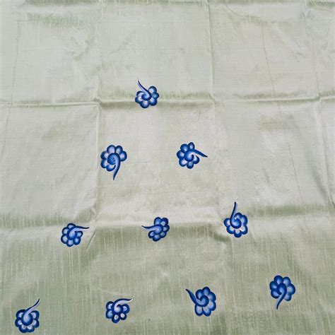 Unstitched Hand painted Dupion Silk Fabric - Pista Green – Phulari