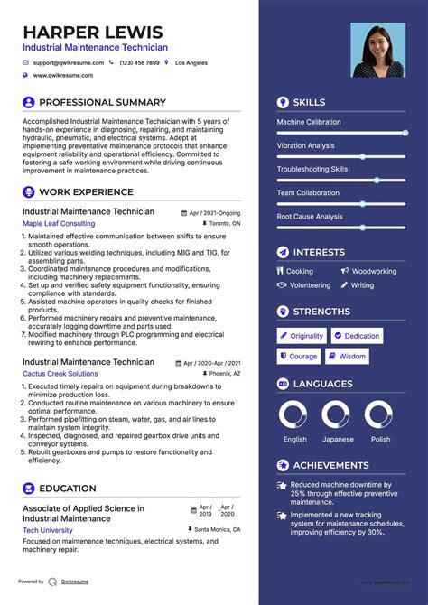 10+ Industrial Maintenance Technician Resume Samples & Templates for 2025