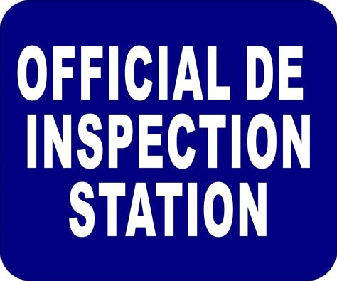 DE OFFICIAL INSPECTION STATION Aluminum Composite Sign, 8.5"x10 ...