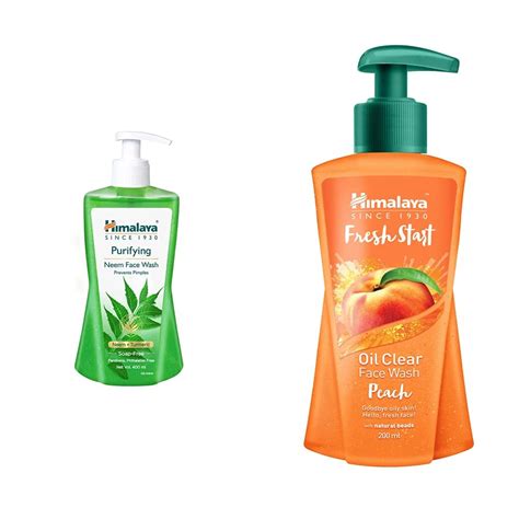 Himalaya Purifying Neem Face Wash, 400 ml & Himalaya Fresh Start Oil ...