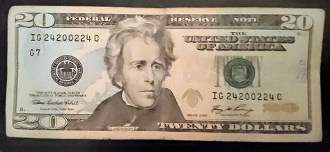 20 DOLLAR FANCY SERIAL NUMBER IG 24200224 C WITH A 97.8 VERY COOL ...