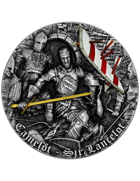 SIR LANCELOT Camelot 2 Oz Moneda Plata 5$ Niue 2022