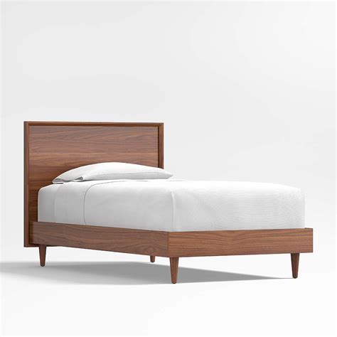 Tatum Walnut Mid-Century Wood Kids Twin Bed | Crate & Kids