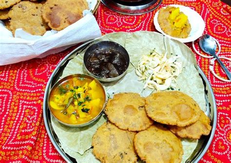 Potato pumpkin sabji and barley bedmi puri Recipe by Neha Ankit Gupta ...