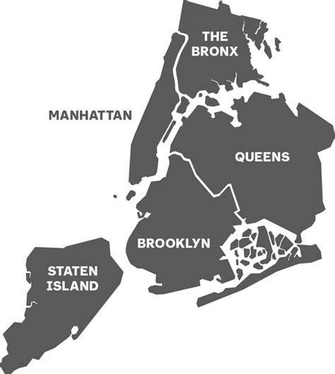 New York City offline map - New York City outline map (New York - USA)