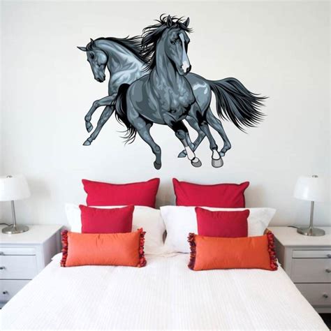 Buy Decals Design 'Two Running Horses' Wall Sticker (PVC Vinyl, 60 cm x ...