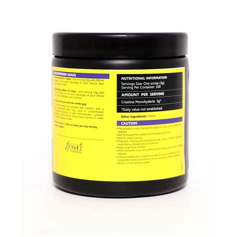 Healthvit Fitness Micronised Creatine Monohydrate Powder, 300 gm Price ...