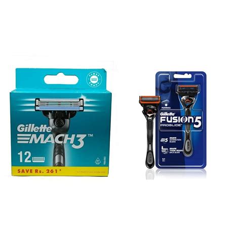 Buy Gillette Mach 3 Manual Shaving Razor Blades (Cartridge) 12s pack ...
