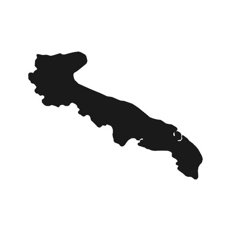 Apulia Mapa Regionu Włochy Ilustracja wektorowa | Wektor Premium