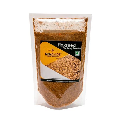 NENCHIGE Organic Flaxseed Chutney Powder 250 gm Natural No ...