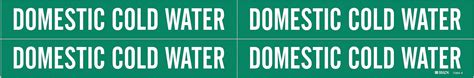Domestic Cold Water, Green, Pipe Marker - 6M561|7084-4 - Grainger