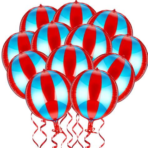 Buy 24 Pack 22 Inch Red and Blue Carnival Balloons Carnival Decorations ...