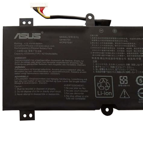 BUY [ORGINAL] Asus ROG GL504GM Laptop Battery- 15.4V 66Wh C41N1731