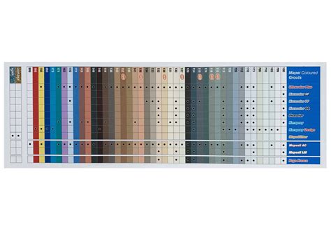 Mapei - Grout Colour Chart