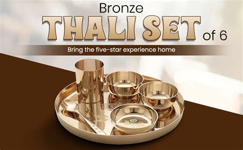 RBHMC Bronze Master Kansa/Bronze Finish Flower Design Bhojan/Dinner ...