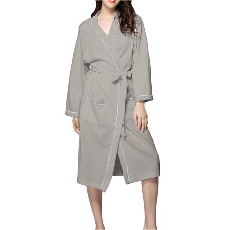 Agkizg Plus Size Women's Cottons Bathrobe,Long Robes for Women's House ...