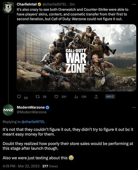 Charlie Intel: "It's also crazy to see both Overwatch and Counter ...