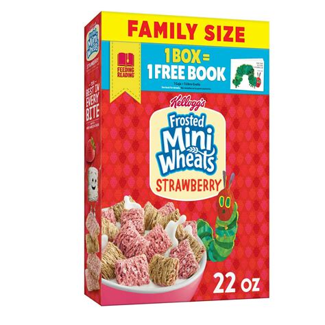 Kelloggs Frosted Breakfast Cereal Mini Wheats Strawberry Family Pack 22 ...