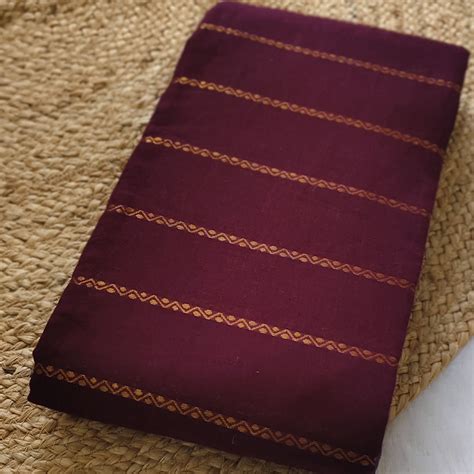 Regal Garnet - Maroon & Purple - Kanchi Cotton Saree – Loomandfabric