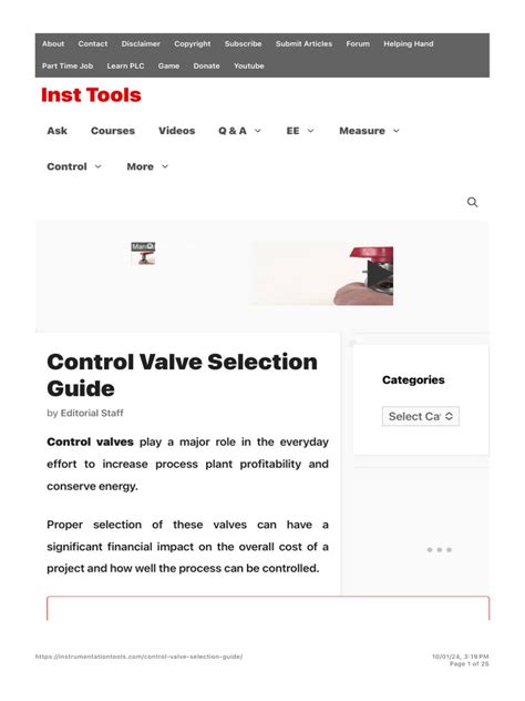 Image result for Control Valve Selection