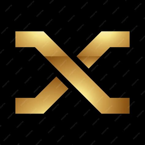 Premium Vector | Golden letter x symbol on a black background icon 8 - Letter X Symbol