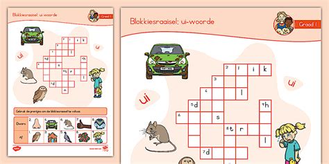 Graad 1 Klanke Blokkiesraaisel ui
